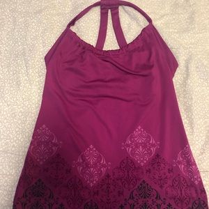 Yoga athletic tank with razor back